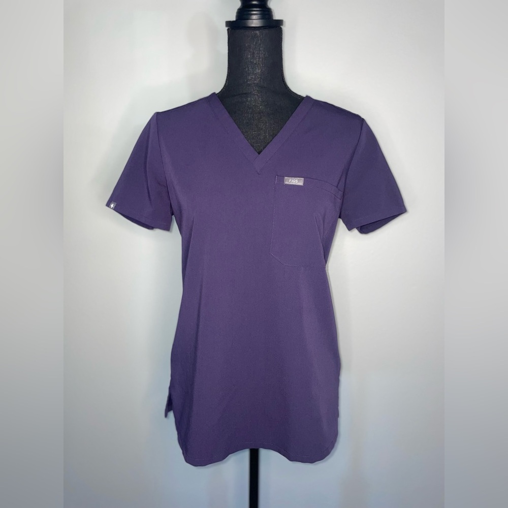 Fig Scrub Top - Purple Jam